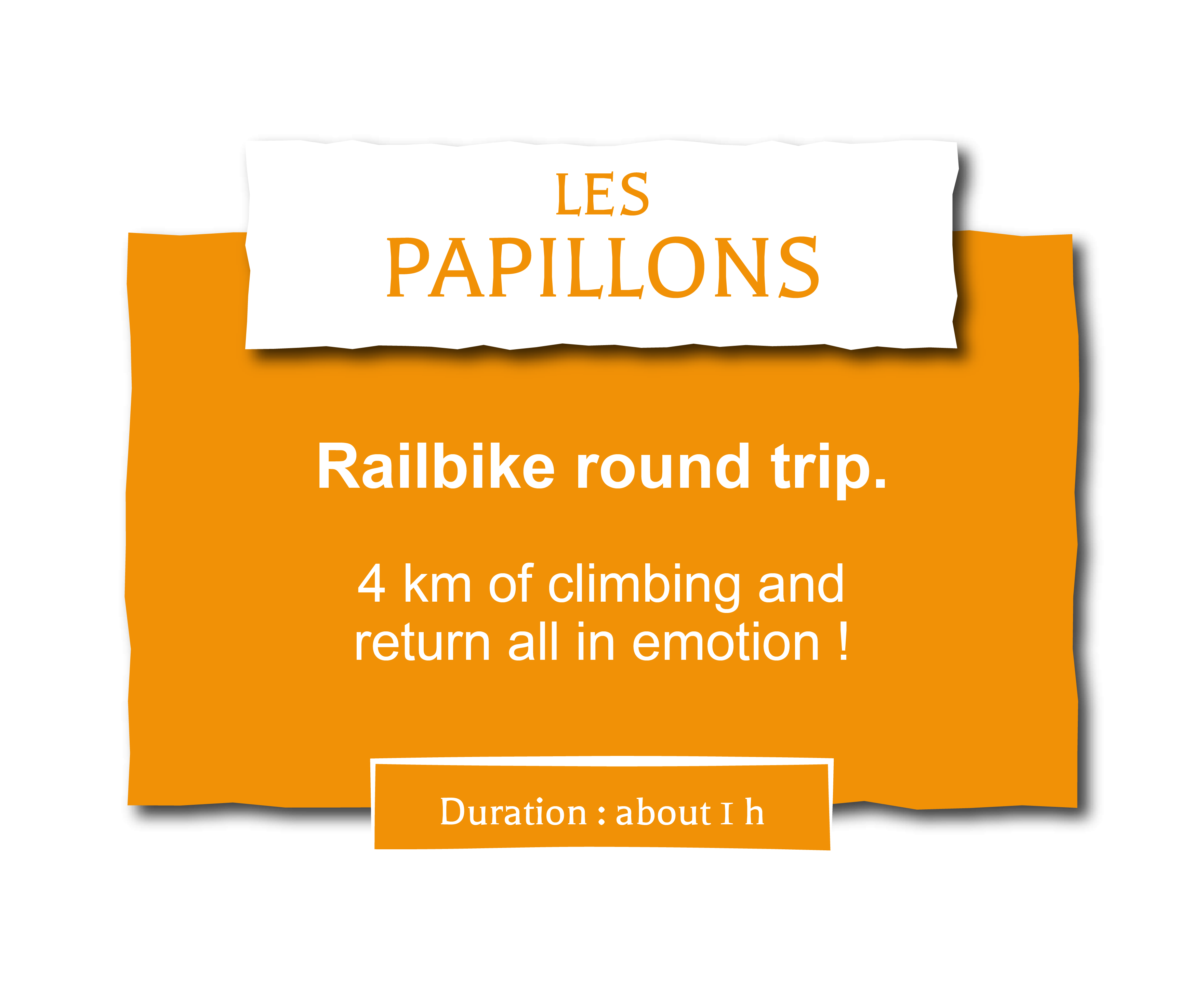 Activité en velorail les papillons